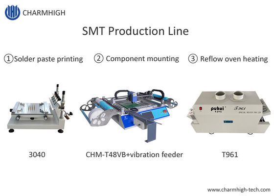 高度SMTの生産ライン、3040のステンシル プリンター/CHMT48VB Pnp機械/退潮のオーブンT961