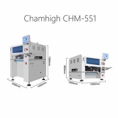 Charmhigh CHM551 SMD Pick And Place Machine 高精度 0201 / QFN / BGA 向け