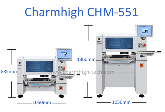 Charmhigh CHM551 SMD Pick And Place Machine 高精度 0201 / QFN / BGA 向け