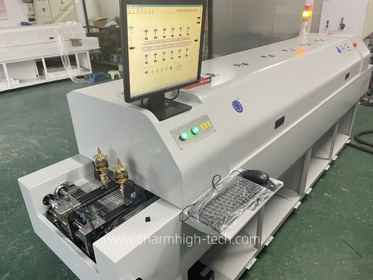 PC制御、6温度ゾーン、2200*350mm加熱エリアを備えたCHM-PC6635鉛フリーリフロー炉（SMTはんだ付け用）