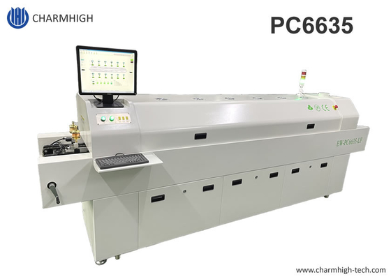 全自動鉄道 6テンプゾーン 鉛のないリフローオーブン 2200*350mm PC制御暖房機