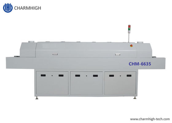 CHM-6635 リフローオーブン 6 テンプルゾーン (上6+下6) 2200*350mm SMT リフロー溶接機