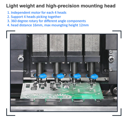 Charmhigh卓上型SMTピックアンドプレース機 4ヘッド 50フィーダー ハイエンド