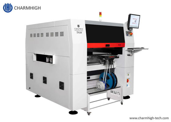 TS10 SMT Pick And Place Machine 10 頭 100 フィッダー 01005 サポート 高速