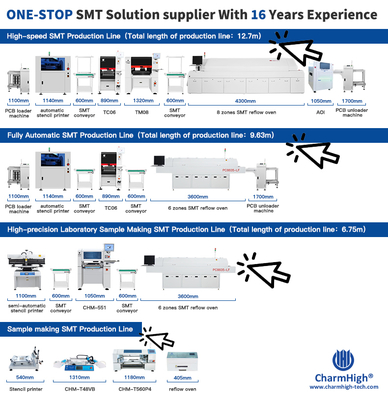 Charmhigh SMT PCB組立ライン GKG-GSEプリンターと8ゾーンリフロー